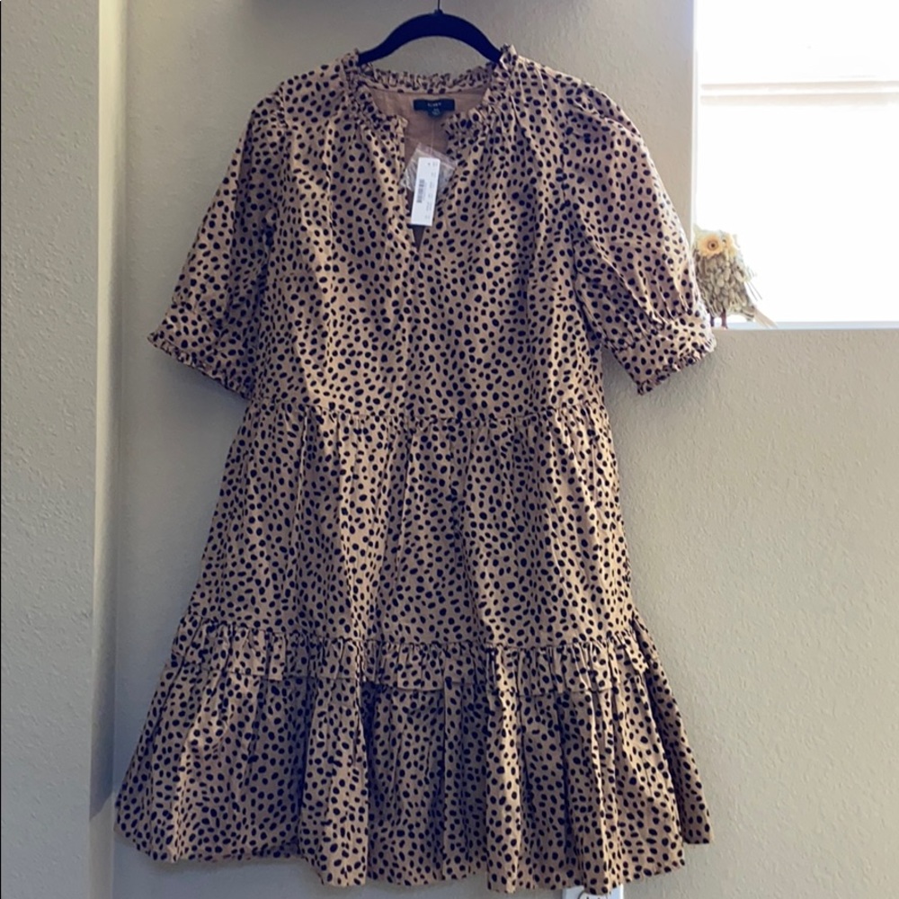 NWT J Crew Ruffleneck Tiered popover dress - XS - Picture 5 of 8